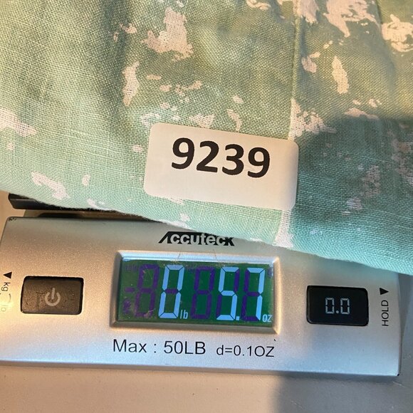 Lands Downunder Women S 100% Linen Dress Italy Green Abstract Print Side Slits - Picture 9 of 9